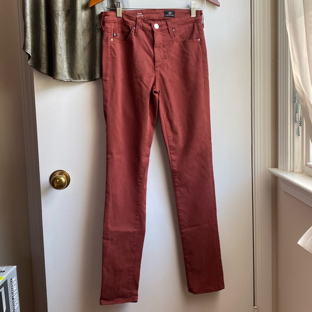 Adriano Goldschmied AG Jeans Rust Colored Prima Cigarette Leg sz 26 sexy EUC